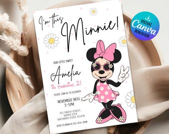 Minnie Mouse Birthday Invitation: Editable Template (Digital Download)