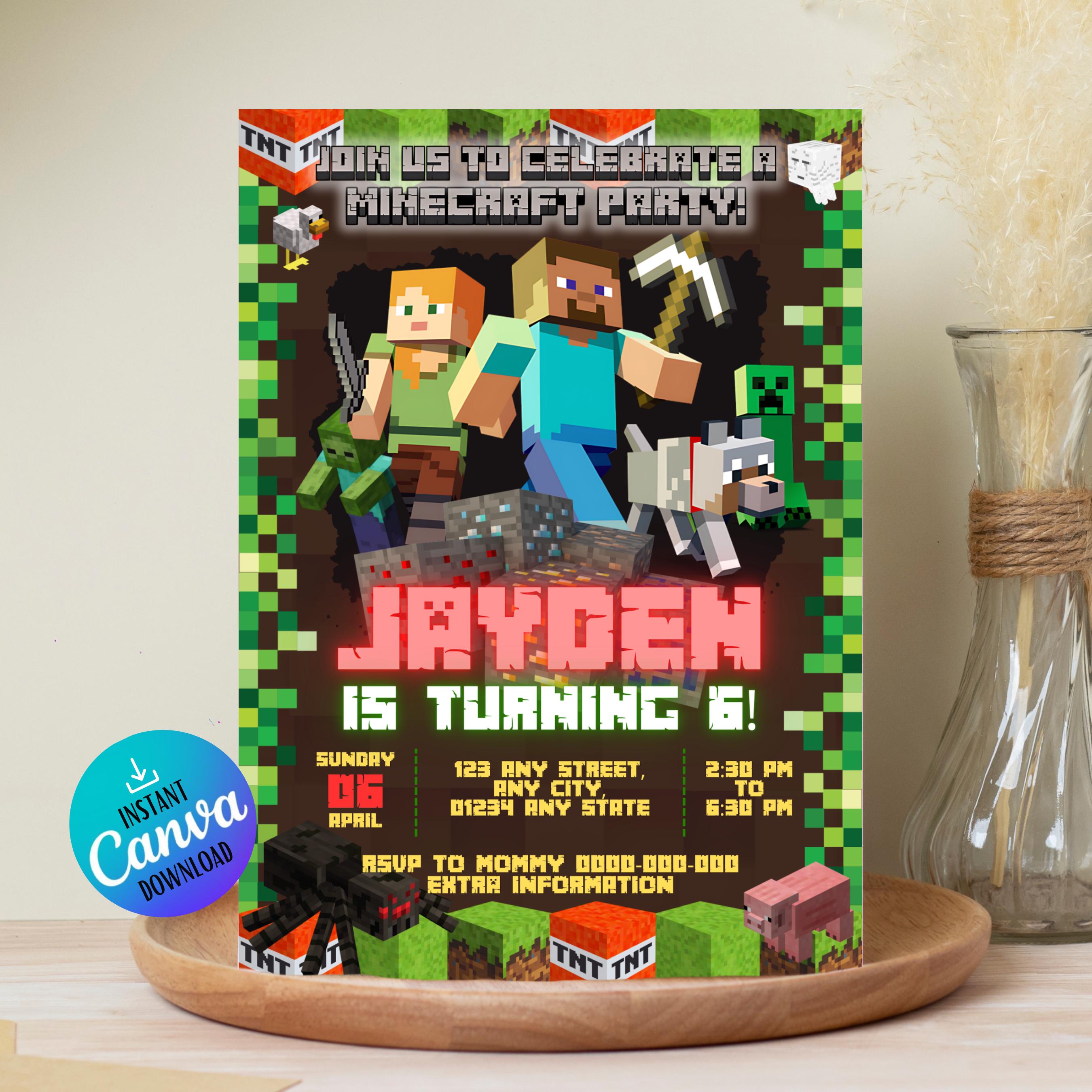 Editable 5x7 Birthday Invite