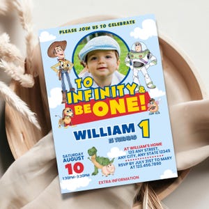 Toy Story Birthday Invitation: To Infinity and Be One (Digital Download 5x7" Template)