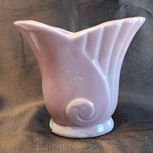 Vintage rosa Füllhorn Planter Vase Mid Century Art Deco Keramikschale Manteldekor