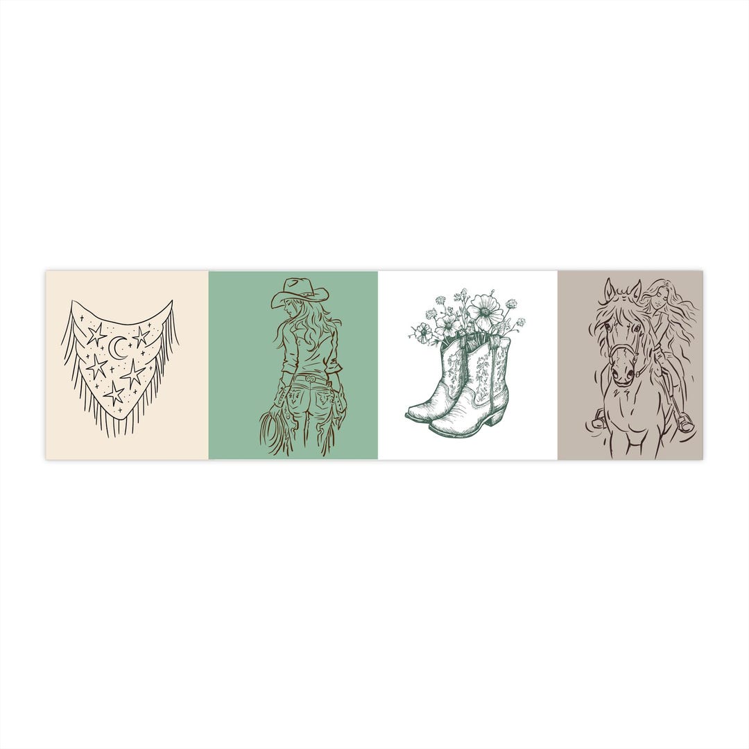 Sticker Drawings Rustic Rustic Western Stickers: Cowboy & Horse Decals, Country Decor - Etsy
