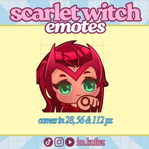 Scarlet Witch Rivals Emote Pack | Twitch, Youtube & Discord