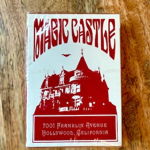 Jeu de cartes vintage Magic Castle Red Card, non ouvert dans un sceau en plastique, fabriqué par la Paulson Company RARE