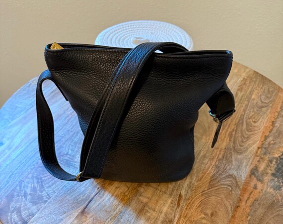 RARE Vintage COACH Sonoma Black Leather Bucket Bag - Etsy display picture 2