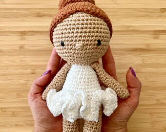 100% cotton amigurumi ballerina handmade
