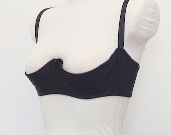 Black, White, Pink, Beige Shelf Bra GINA Quarter cup bra
