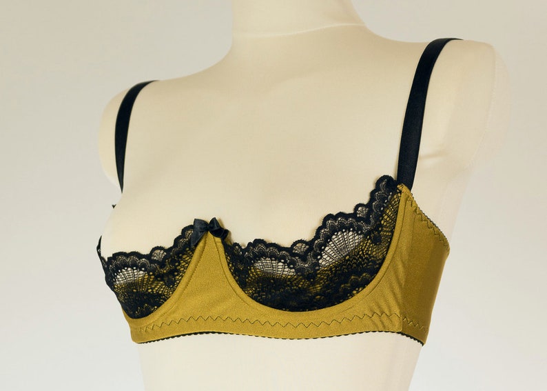 Lace 02. Shelf Bra LUCY Quarter cup bra in many color Etsy