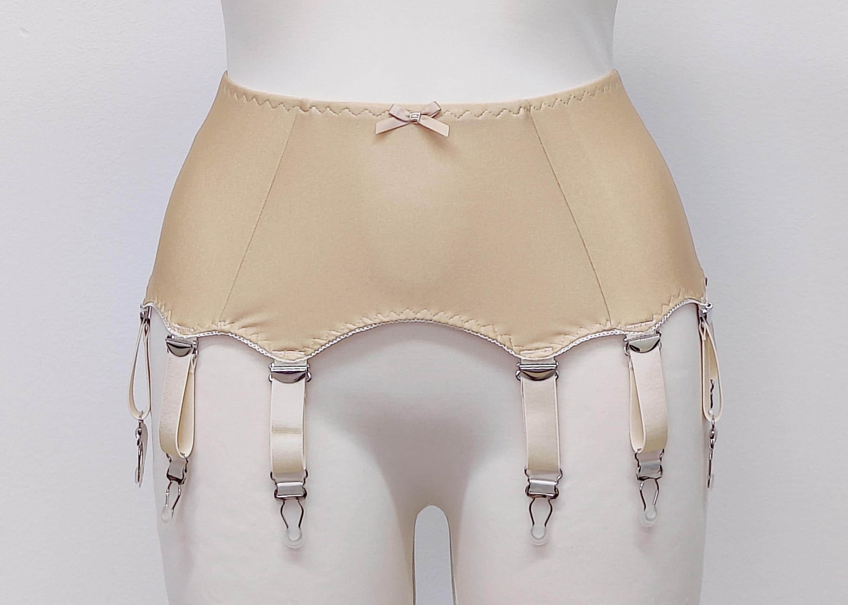 garter belt beige Sheer Garter Belt Stockings, Stockings with attached Garter Belt –  3wishes.com