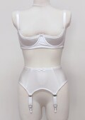White 4-10 strap GRETA Garter Belt in Size XS-4XL