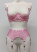 Vintage Style NINA Garter Belt: Black, White, Beige, Pink Lycra Suspender - XS-2XL