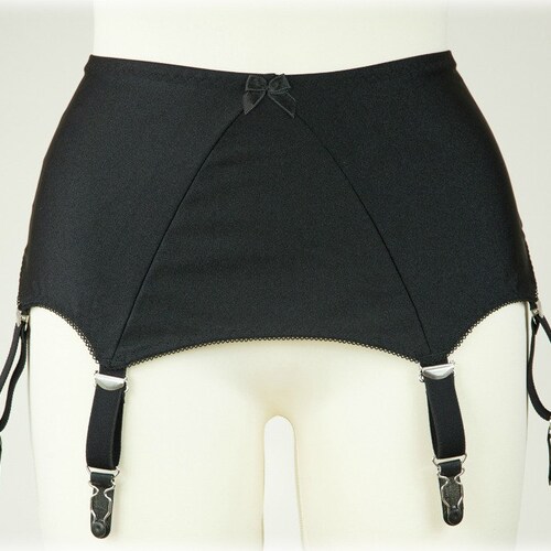 Black or White IRIS Garter Belt Wide Deep V Style Suspender Etsy
