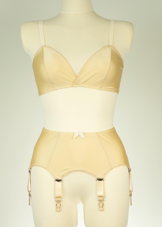 Beige 4-10 Straps GRETA Classic Garter Belt Size XS-4XL