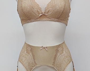 Spitze MONA 6 Strumpfhalter Gürtel XS-3XL