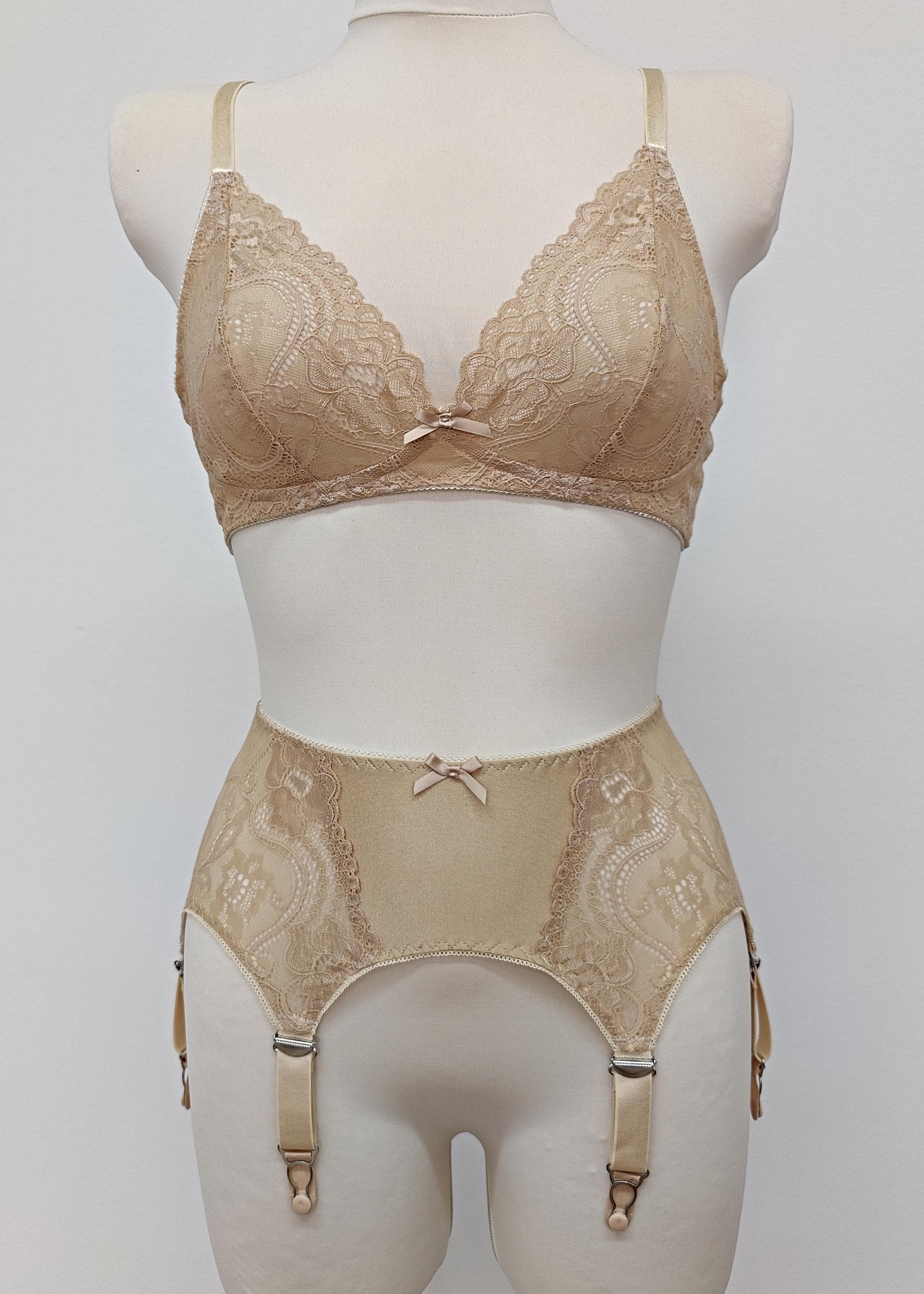 Lace MONA 6 Strap Garter Belt Size XS-3XL