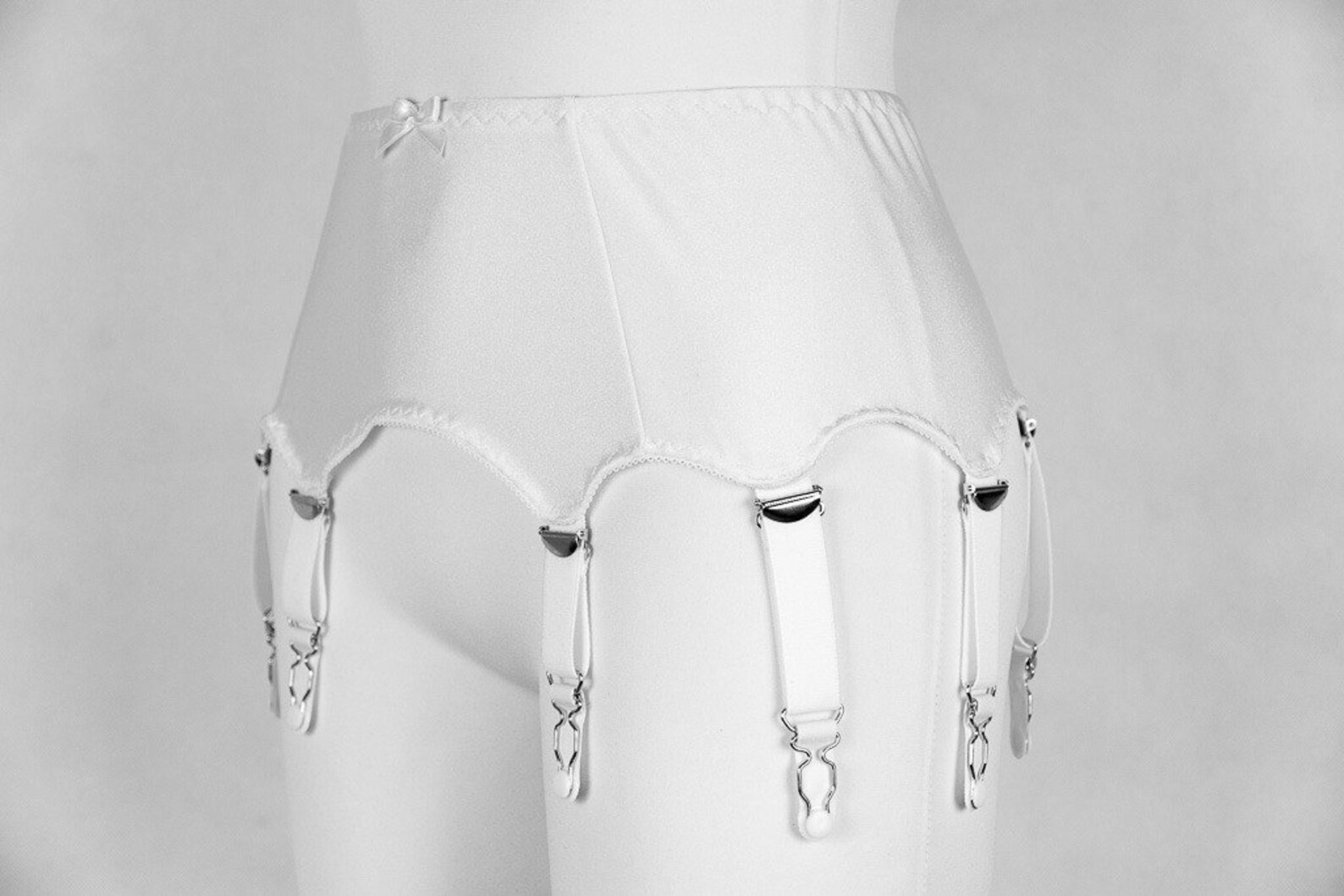 8 Strap GRETA Garter Belt Black and White Suspender Belt Size Etsy