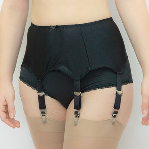 Black GRETA Classic 4-10 Strap Retro Garter Belt Size XS-4XL 6