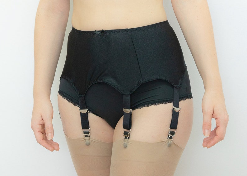 Black GRETA Classic 4-10 Strap Retro Garter Belt Size XS-4XL 6