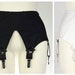Black or White IRIS Garter Belt Wide Deep V Style Suspender Belt Size XS-3XL 
