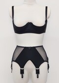Wide Vintage Style GRACE Suspender Belt in Black or White, XS-3XL