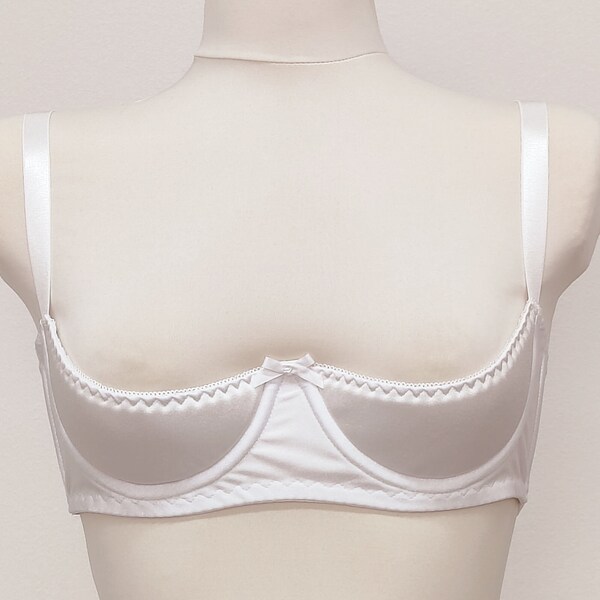 Black, White, Pink, Beige Shelf Bra GINA Quarter cup bra