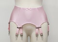 12 strap BILLIE E. Suspender Belt Garter Belt in Pink Black Beige White