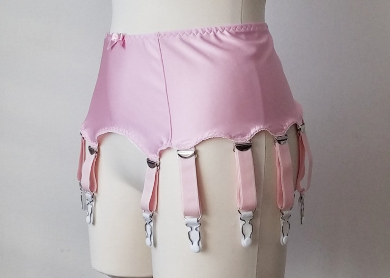 Pink GRETA Classic Garter Belt Size XS-4XL 10