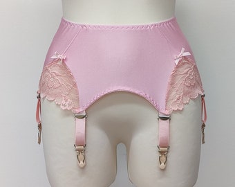 Pink SCARLETT Wide Retro Garter Belt Suspender belt size XS-3XL