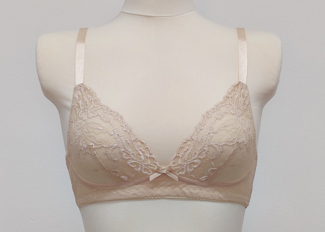 Black, White, Beige Lace BELLA bralette – Coco'sRetroCloset