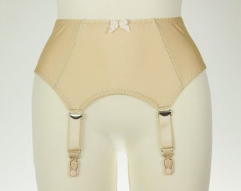 Beige-Nude GRETA 4-10 strap Classic Garter Belt Size XS-4XL