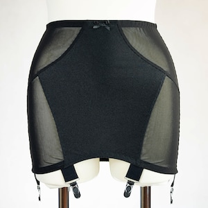 Black White GLENDA Open Bottom Girdle S-3XL