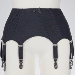 Black GRETA Classic 4-10 Strap Retro Garter Belt Size XS-4XL 8