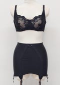 Black or White Mid Control, Open Bottom RHONDA Girdle