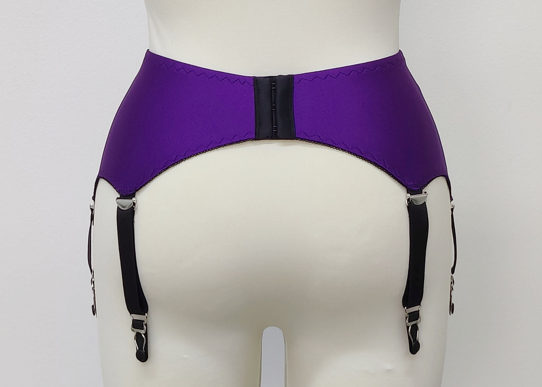 Stretchy 4 Straps Garter Belt Open Bottom Girdle Sheer Mesh Underwear UK