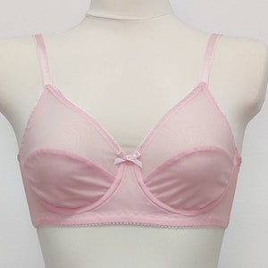 Sheer Black White Pink Beige LILY Transparent Underwired Bra image 8