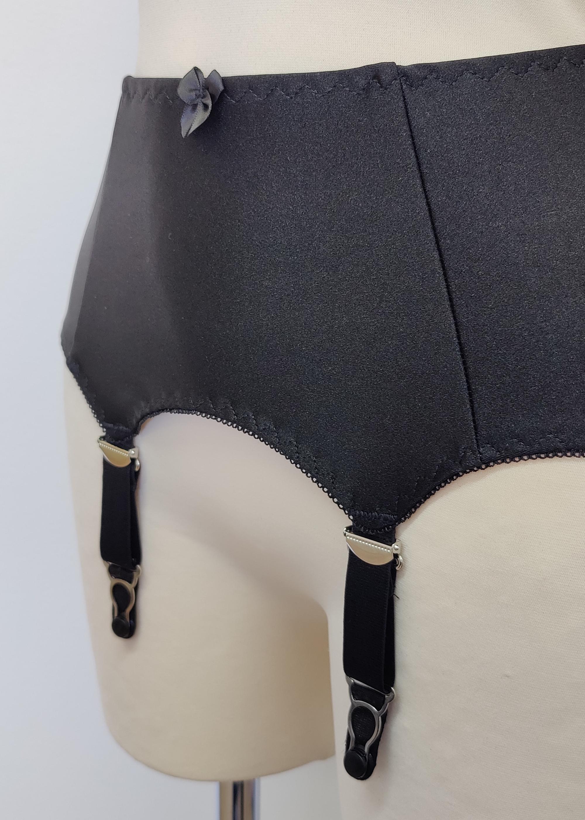 Black Classic GRETA Retro Garter Belt With 4-10 Straps Size XS-4XL - Etsy