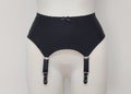 Black Classic GRETA Retro Garter Belt with 4-10 Straps Size XS-4XL