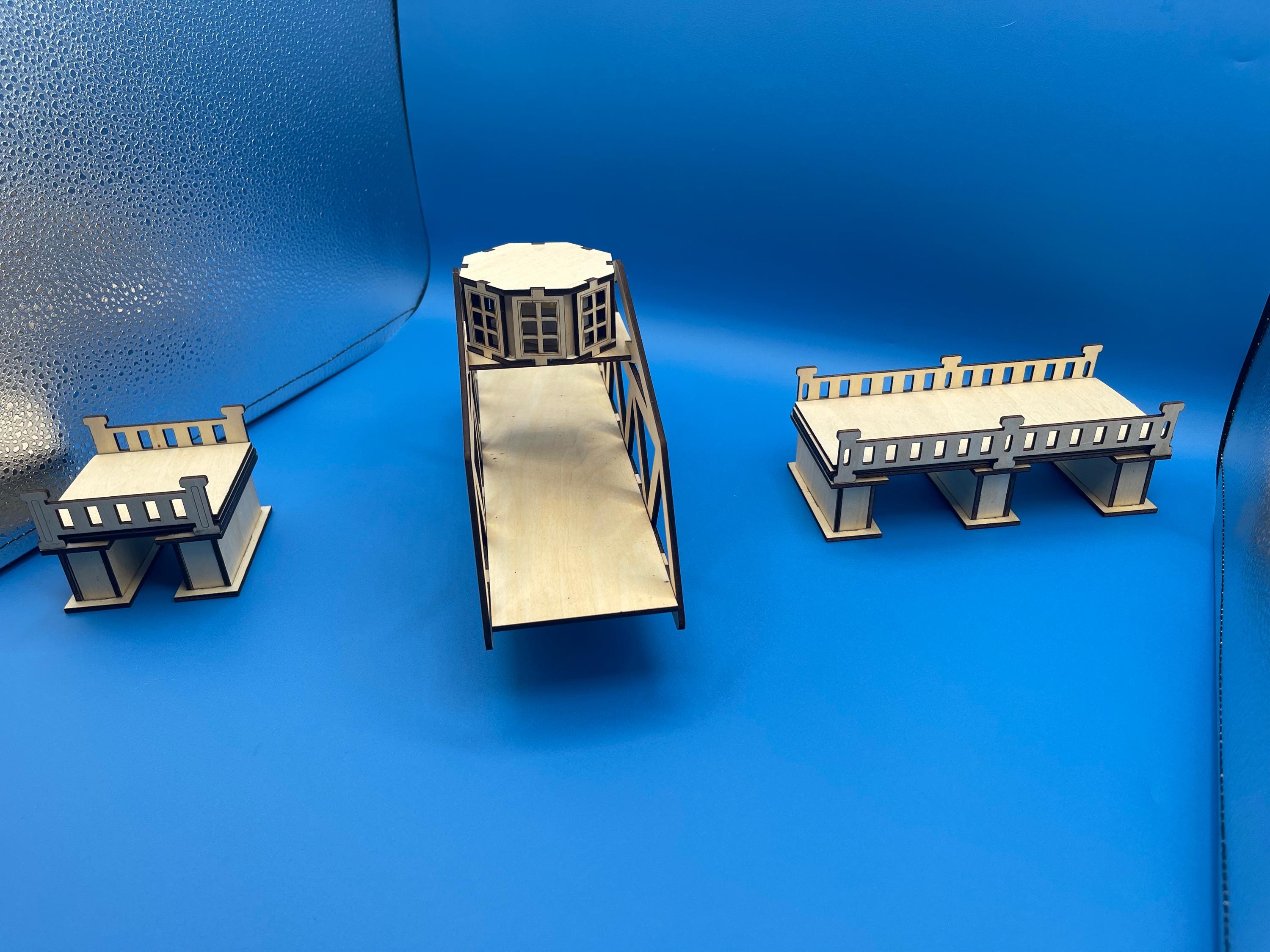 Laser-cut Wooden Swing Bridge | Functional Moving Bridge Model | 22 ...