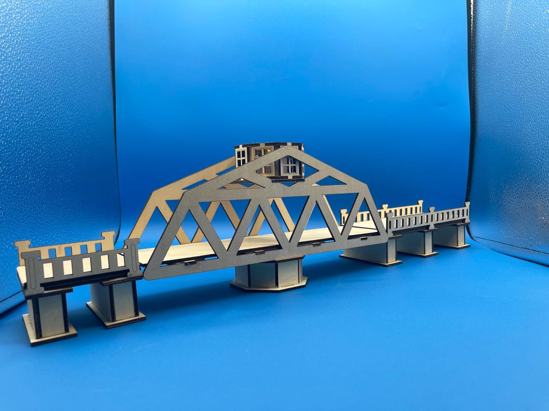 Laser-cut Wooden Swing Bridge | Functional Moving Bridge Model | 22 ...
