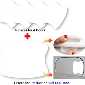 5pcs Car Door Handle Cup Protector/Sticker/Guard, TPU PPF(Paint Protection Film), (Transparent), Anti Scratch, Universal Fit for Most Cars