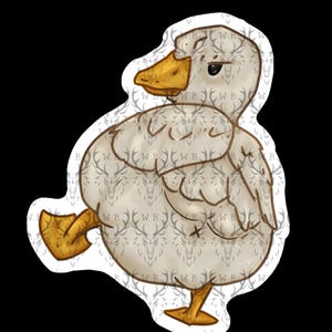 Angy Duck Holographischer Vinyl wasserfester Aufkleber