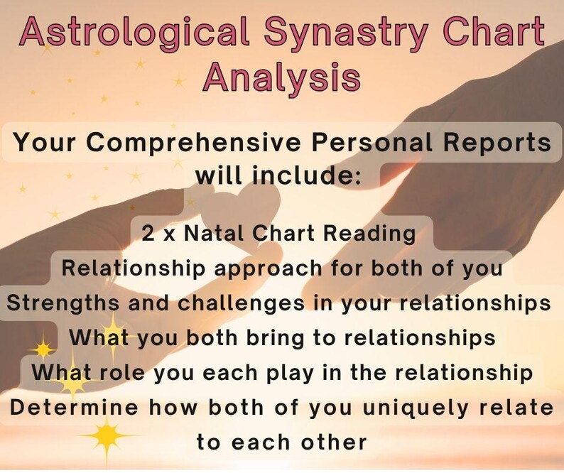 Lectura de relaciones por sinastría: Informe astrológico de compatibilidad amorosa (descarga digital) imagen 2