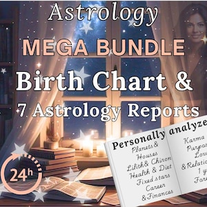 Personalized Birth Chart Reading: In-Depth Natal Astrology 8-in-1 Report. (Digital Download) imagen 1