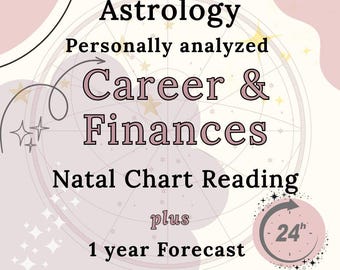 Lectura personalizada de la carta natal: Pronóstico profesional y astrológico para el próximo año (descarga digital)