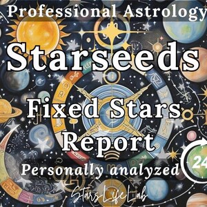 Analyse astrologique spéciale : rapport de naissances personnalisé détaillé, lecture des étoiles fixes, carte du ciel natale, lecture des étoiles fixes
