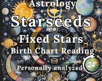 Astrología: Informe detallado y personalizado de la carta natal de Starseeds, lectura de estrellas fijas, carta natal Starlight