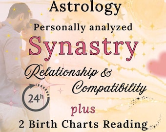 Synastry Beziehung Legung: Liebe Kompatibilität Astrologie-Gutachten (Digitaler Download))
