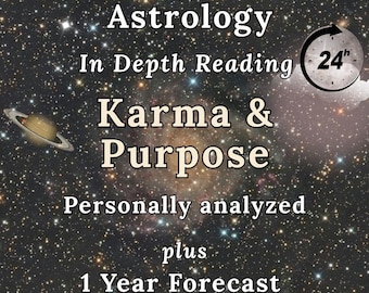 Lectura personalizada de la carta astral: Karma, propósito y pronóstico para el próximo año (descarga digital)