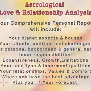 Personalized Astrology Reading: Love, Relationship & 1-Year Forecast (Digital Download) image 2