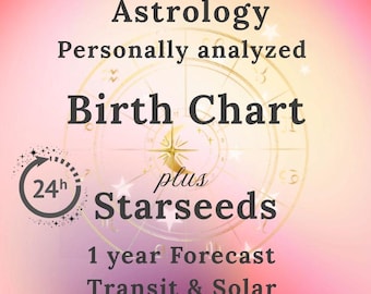 Personalisierte Geburtshorbuch-Lesung: Geburts-Astrologie, Sternensaat-Ergebnis & 1-Jahres-Vorhersage (Digitaler Download)