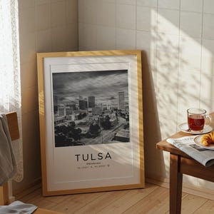 Tulsa Skyline Art Print: Oklahoma Cityscape, Minimalist Wall Art Decor (Digital Download)